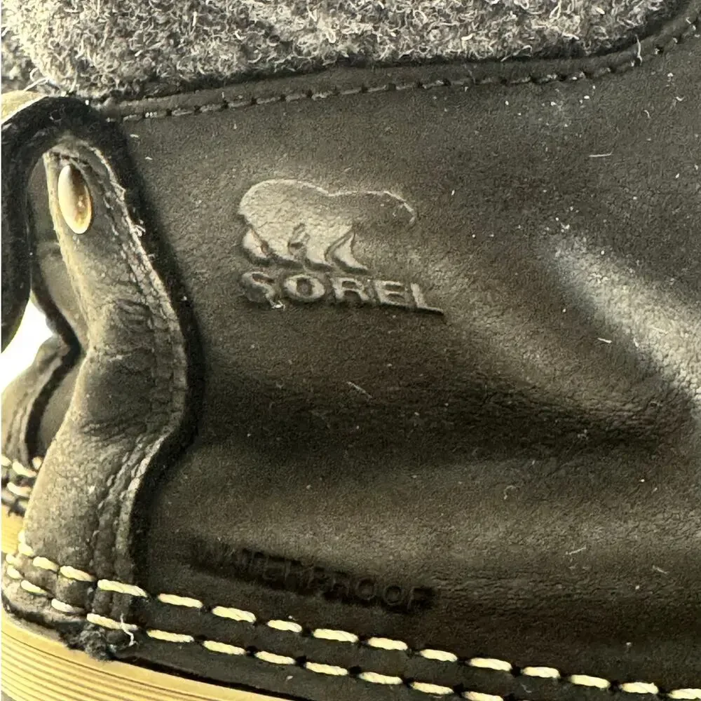 Sorel Slimpack II Lace Boots‎ Women 6 Black Kettle Waterproof Duck NL2348